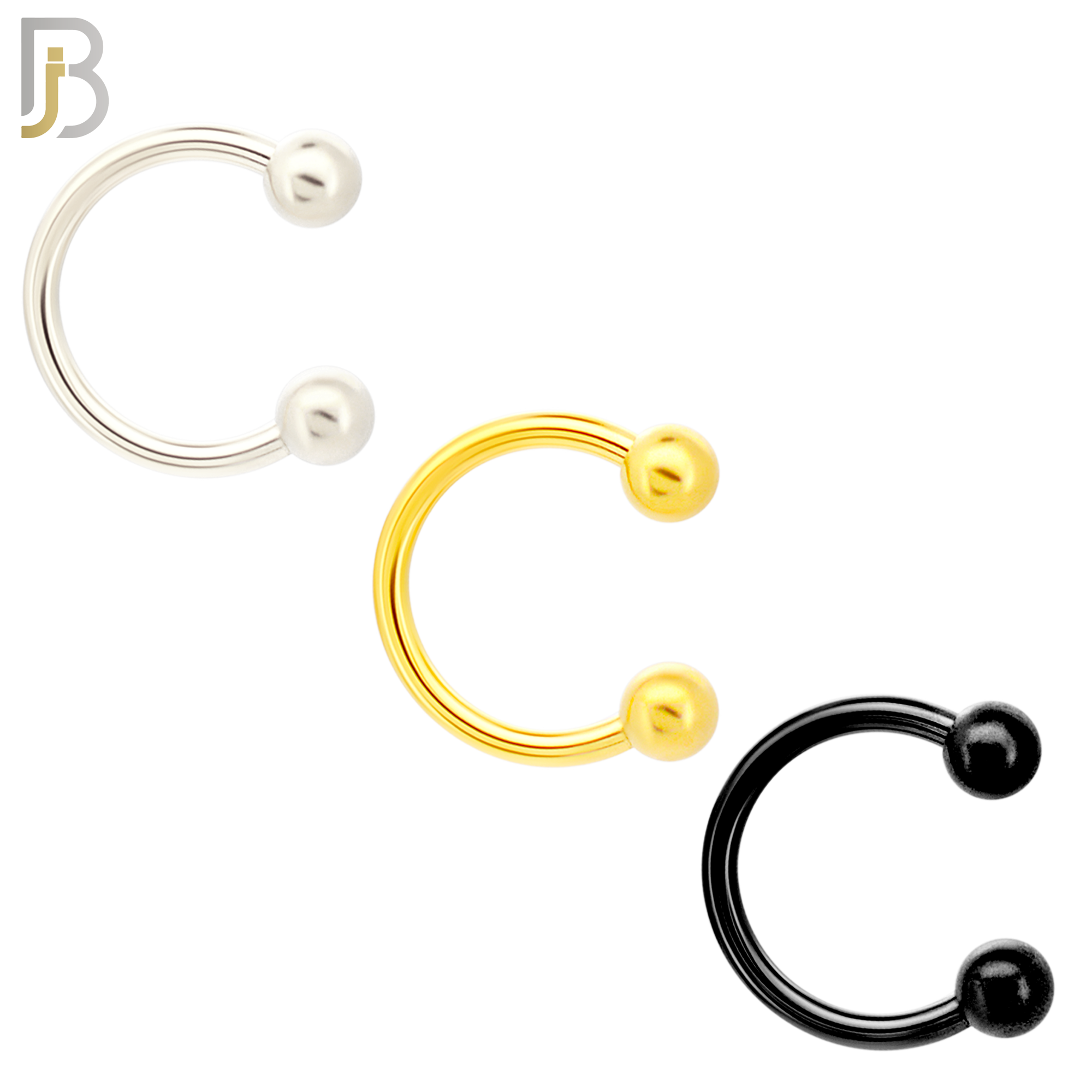 PK-HS01 - 316L Surgical Steel Horseshoe External Threaded Ball Pack of 60 image 2