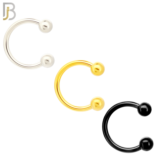 PK-HS01 - 316L Surgical Steel Horseshoe External Threaded Ball Pack of 60 image 2