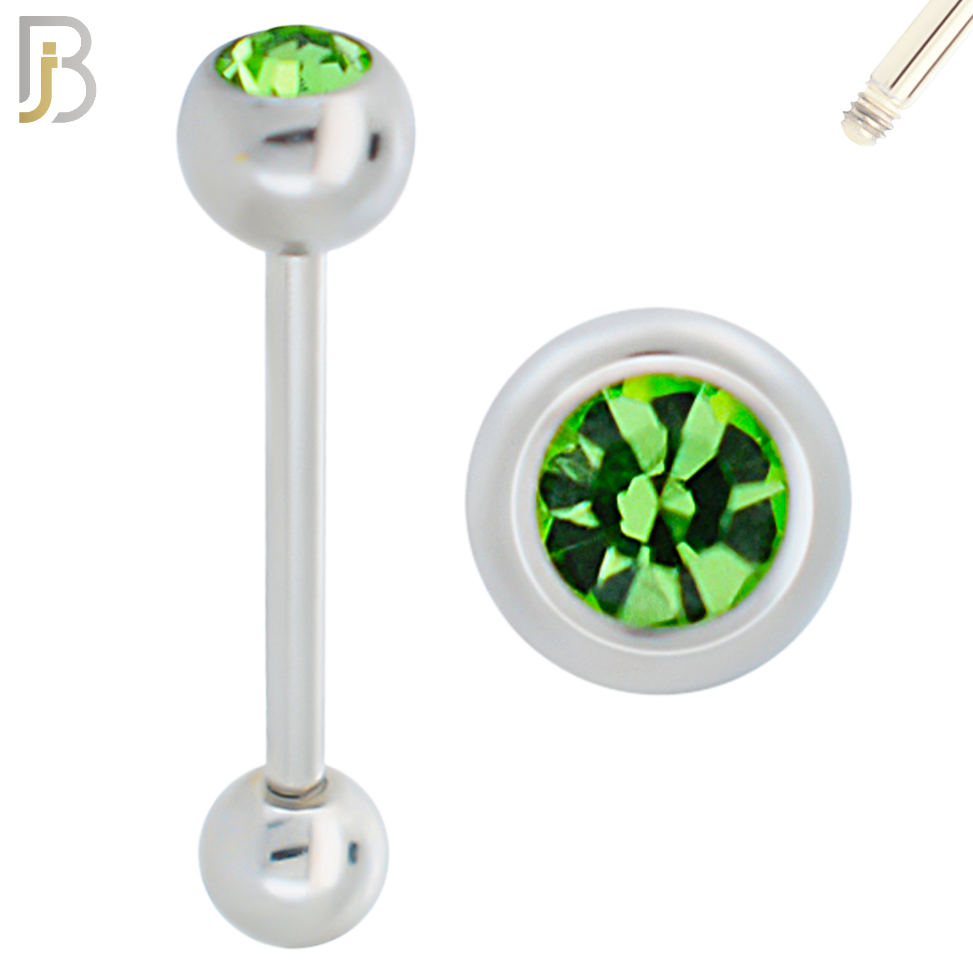 BB66 - 316L Surgical Steel 6mm Ball with CZ and 5mm Ball Plain (Pack of 6) image 5