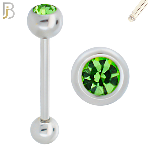 BB66 - 316L Surgical Steel 6mm Ball with CZ and 5mm Ball Plain (Pack of 6) image 5