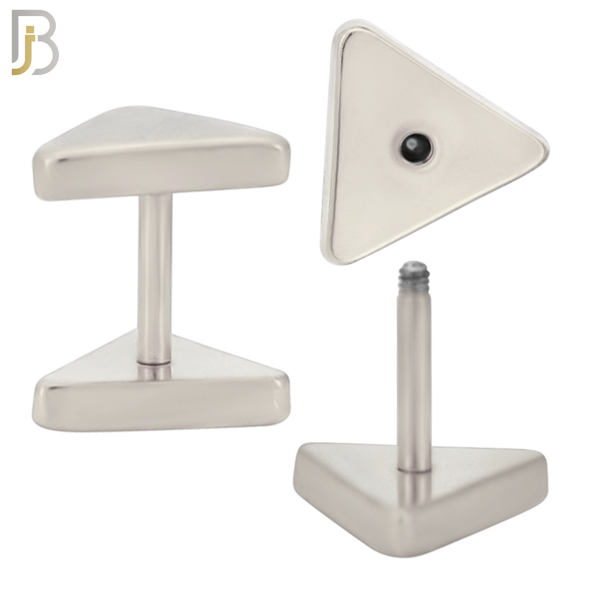 FP38 - Steel Triangle Design Fake Plug (Pack of 3 Pairs) image 2