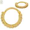 TH04 - 316L Stainless Steel Zircon Line Tragus Hoops Piercing (PACK OF 6) image 1