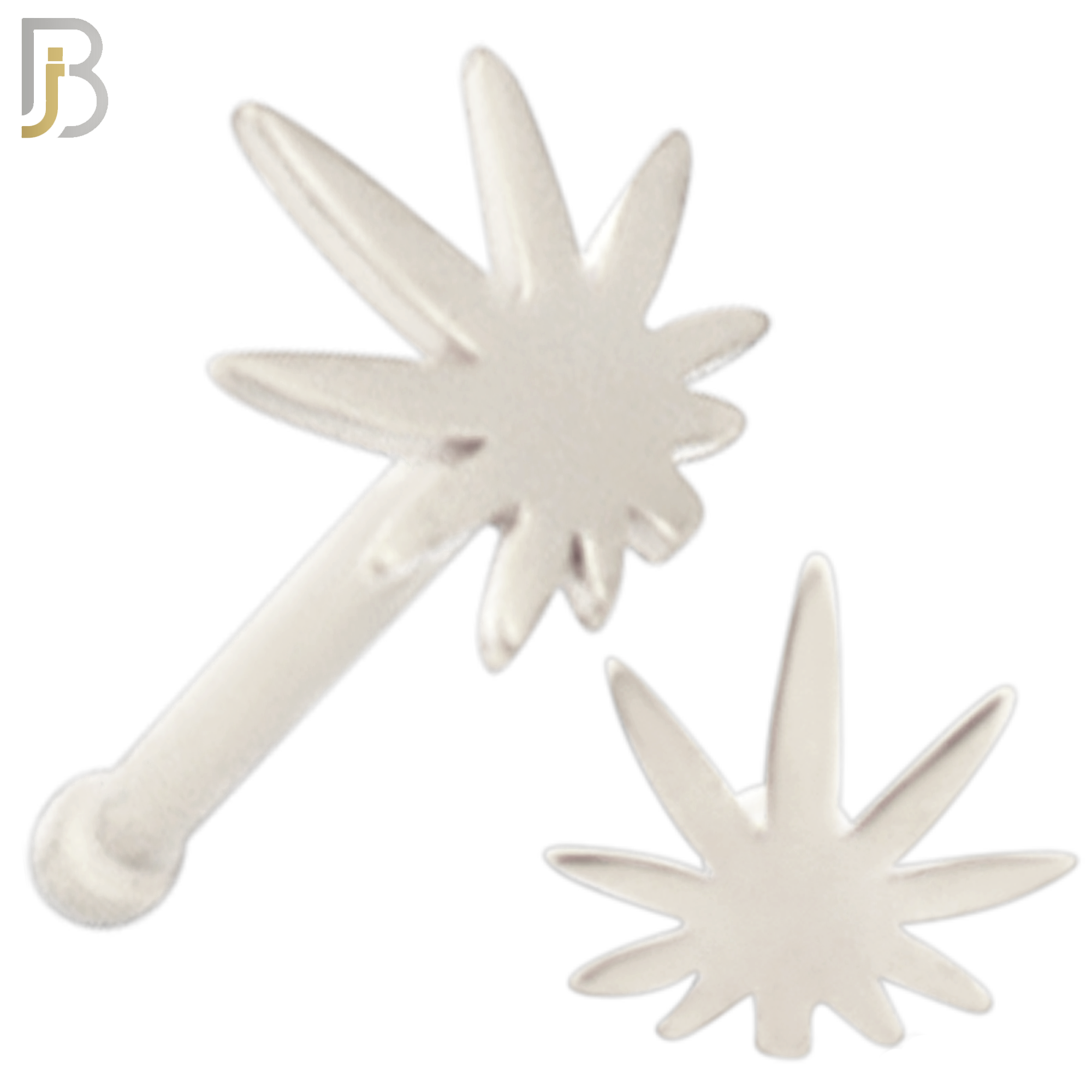 NR39B - 316L Surgical Steel Nose Bone Plain Pot Marijuana Leaf Design (PACK OF 6) image 1
