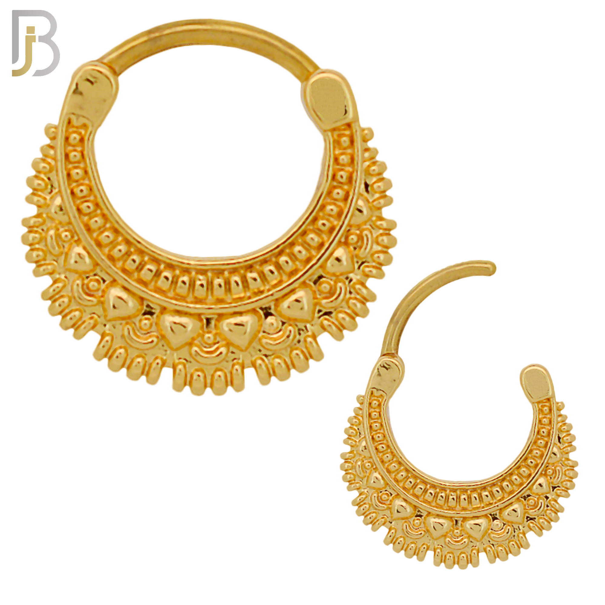 CT72 - 316 Surgical Steel Ornate Design Nose Clicker for Septum Piercing (PACK OF 6) image 1