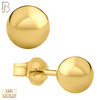 14-ES102Y - 14k Yellow Gold Push Back Plain Ball Stud Earrings image