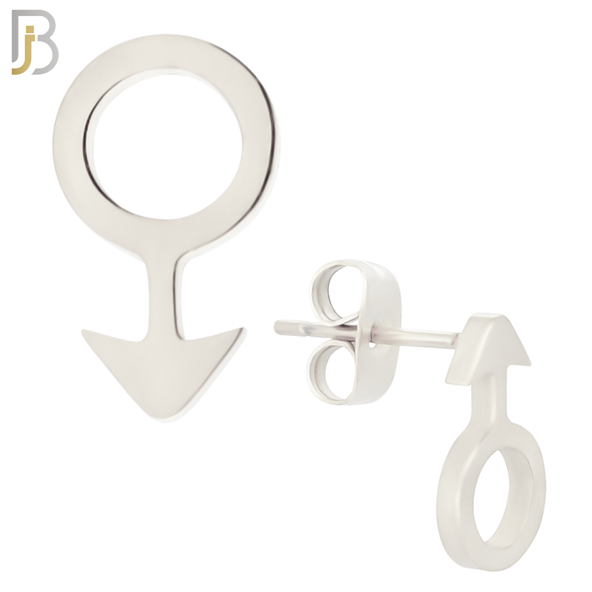 ES11 - 316L Stainless Steel Male Symbol Gender Design Earring Stud image 1