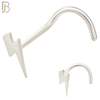 NR38C - 316L Surgical Steel Plain Lightning Bolt Design Nose Screw (PACK OF 6) image 1