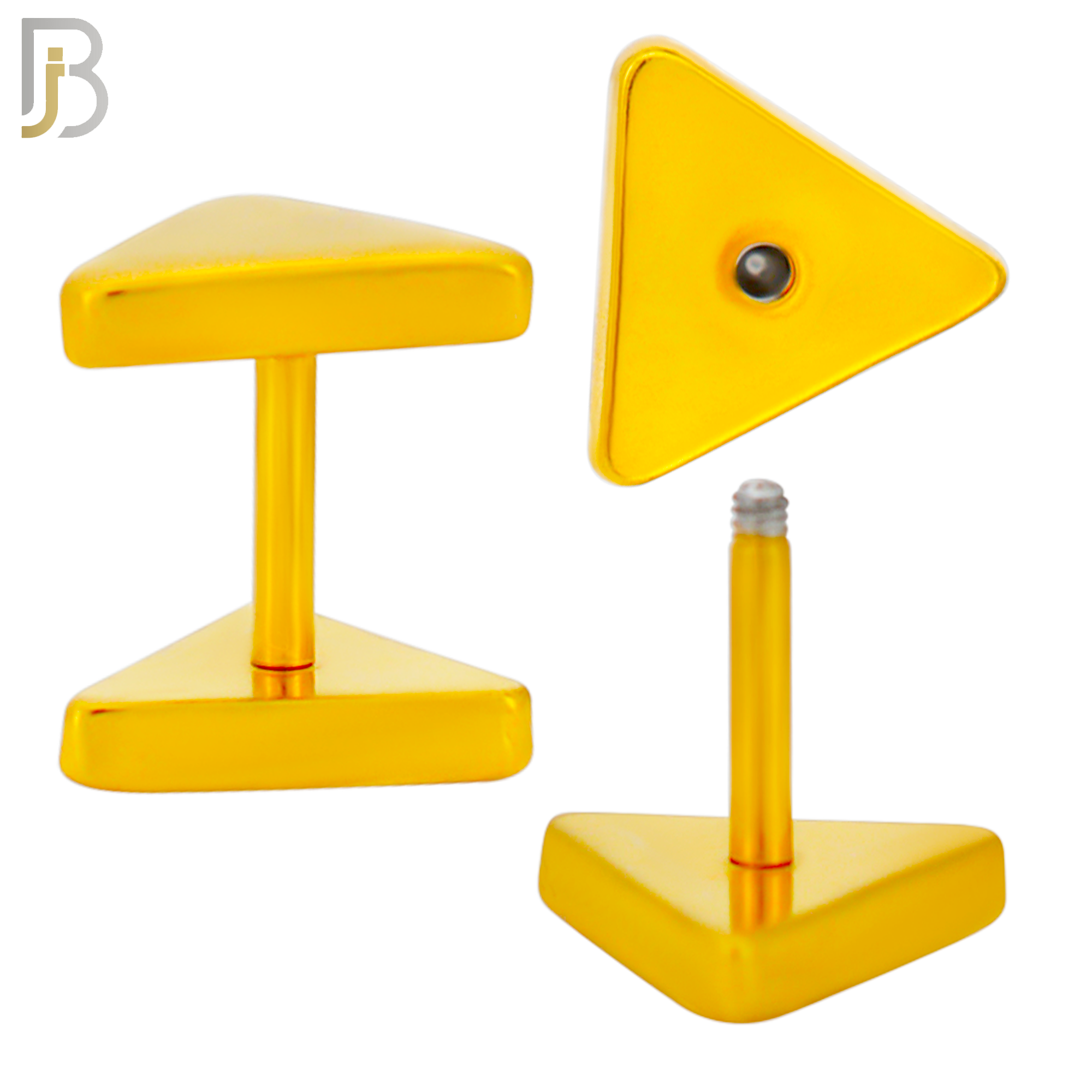 FP38 - Steel Triangle Design Fake Plug (Pack of 3 Pairs) image 4