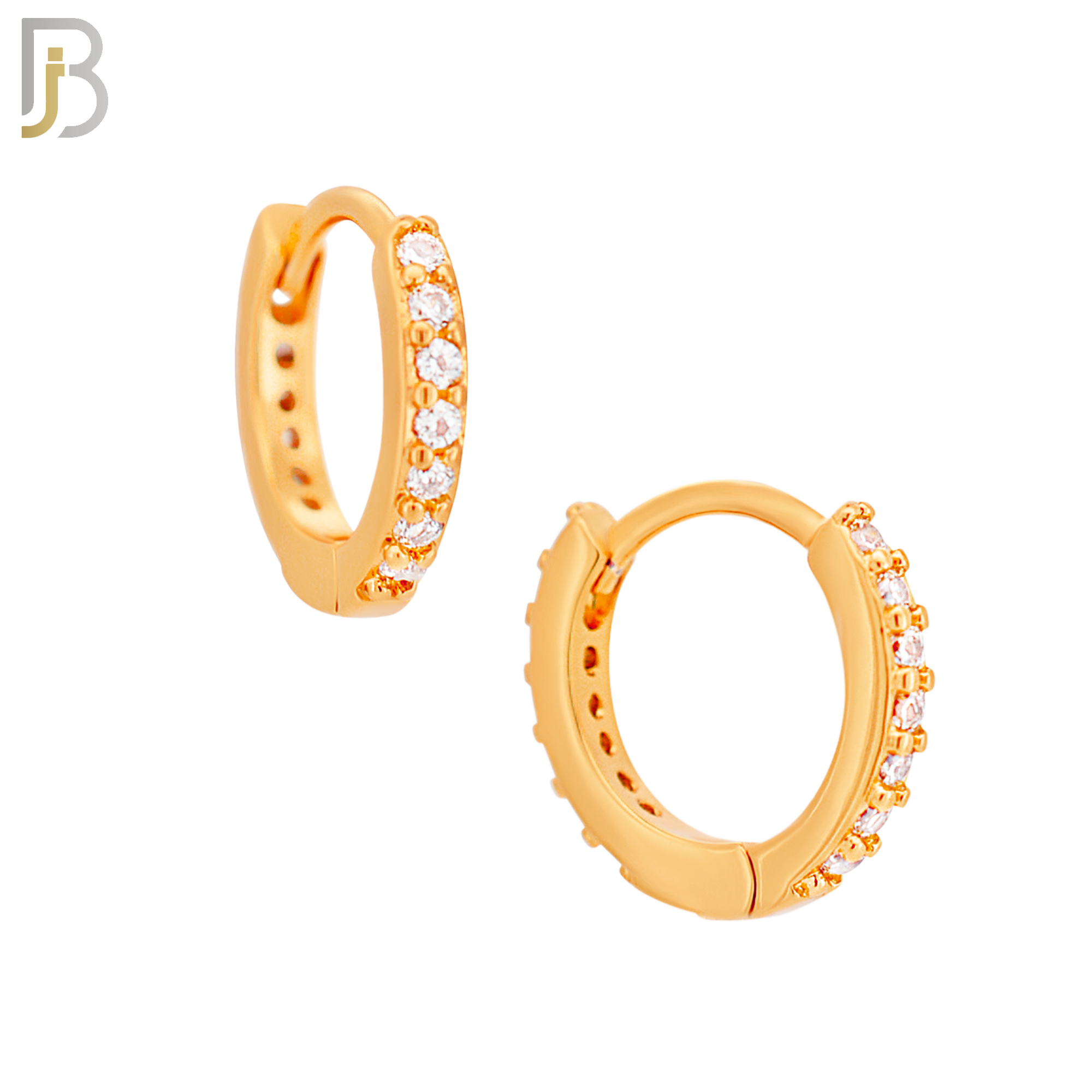 ES02R - 316L Stainless Steel Rose Gold Plated Prong Setting Zircon with 2mm Front Thickness Huggies image 2