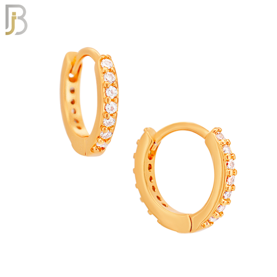 ES02R - 316L Stainless Steel Rose Gold Plated Prong Setting Zircon with 2mm Front Thickness Huggies image 2