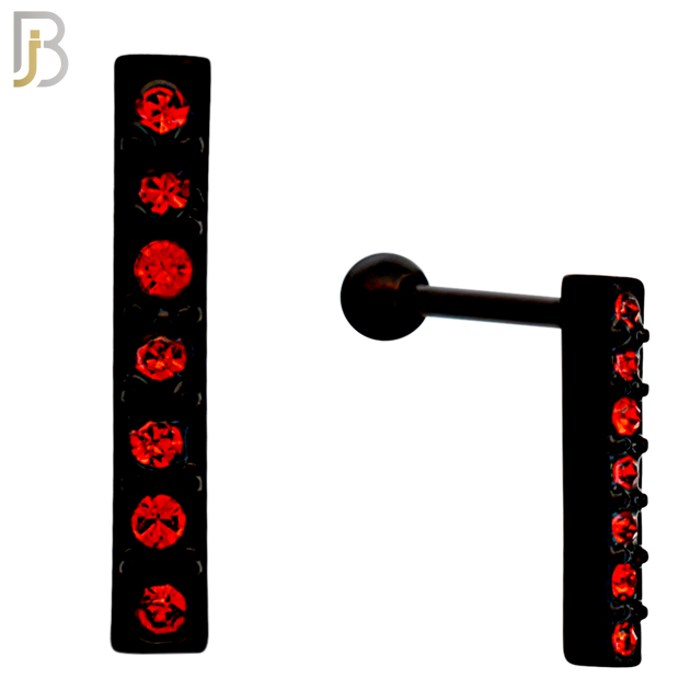 TB113 -  316L Stainless Steel Bar Tragus/Cartilage Barbell (PACK OF 6) image 4