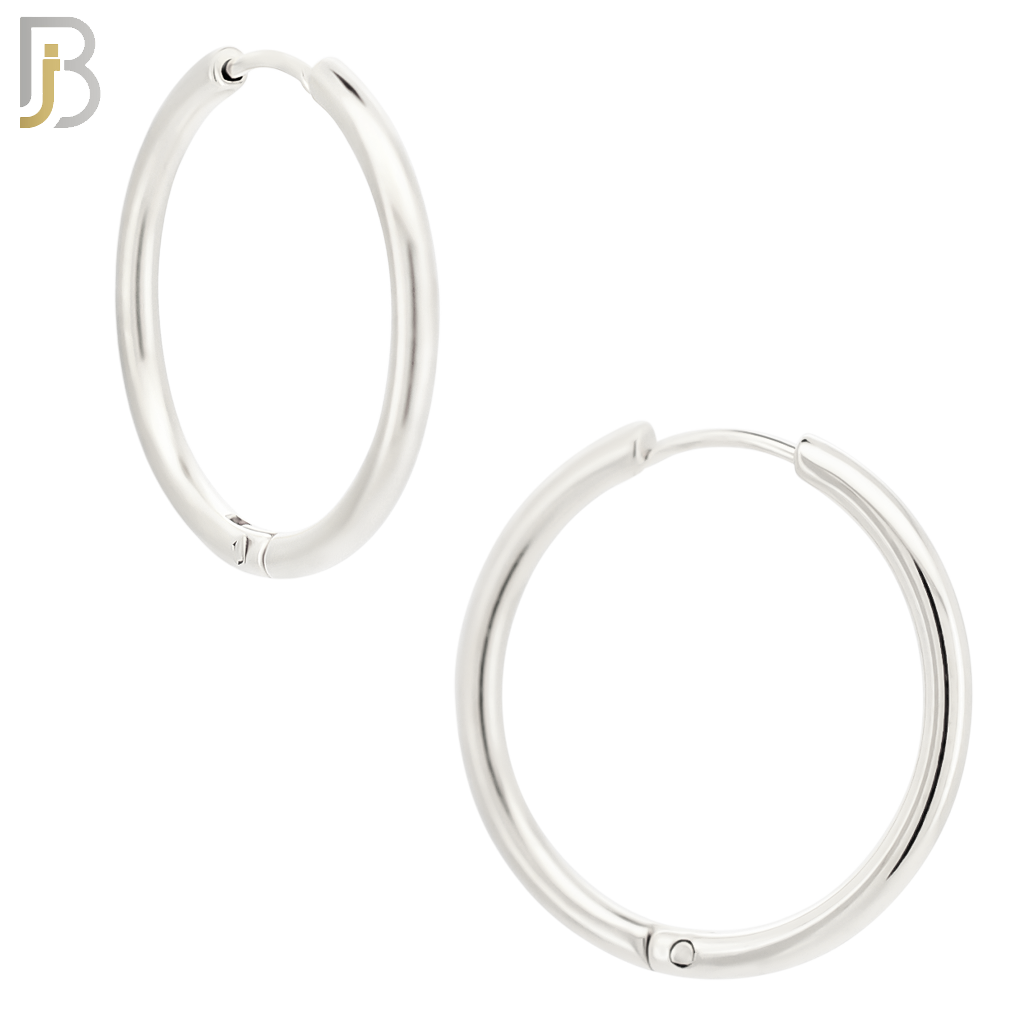 ES95S - 316L Stainless Steel 2mm Thickness Plain Hoops Design Huggies Clip On image 6