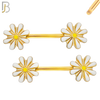 NP08 - 316L Surgical Steel Screw Daisy Design Nipple Ring Piercing image 1