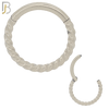 CT91 -  316 Stainless Steel Hinged Hoop Twisted Rope Nose Rings (PACK OF 6) image 0