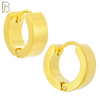ES85G - 316L Stainless Steel Gold Plated Plain Design Huggies Clip On image 5