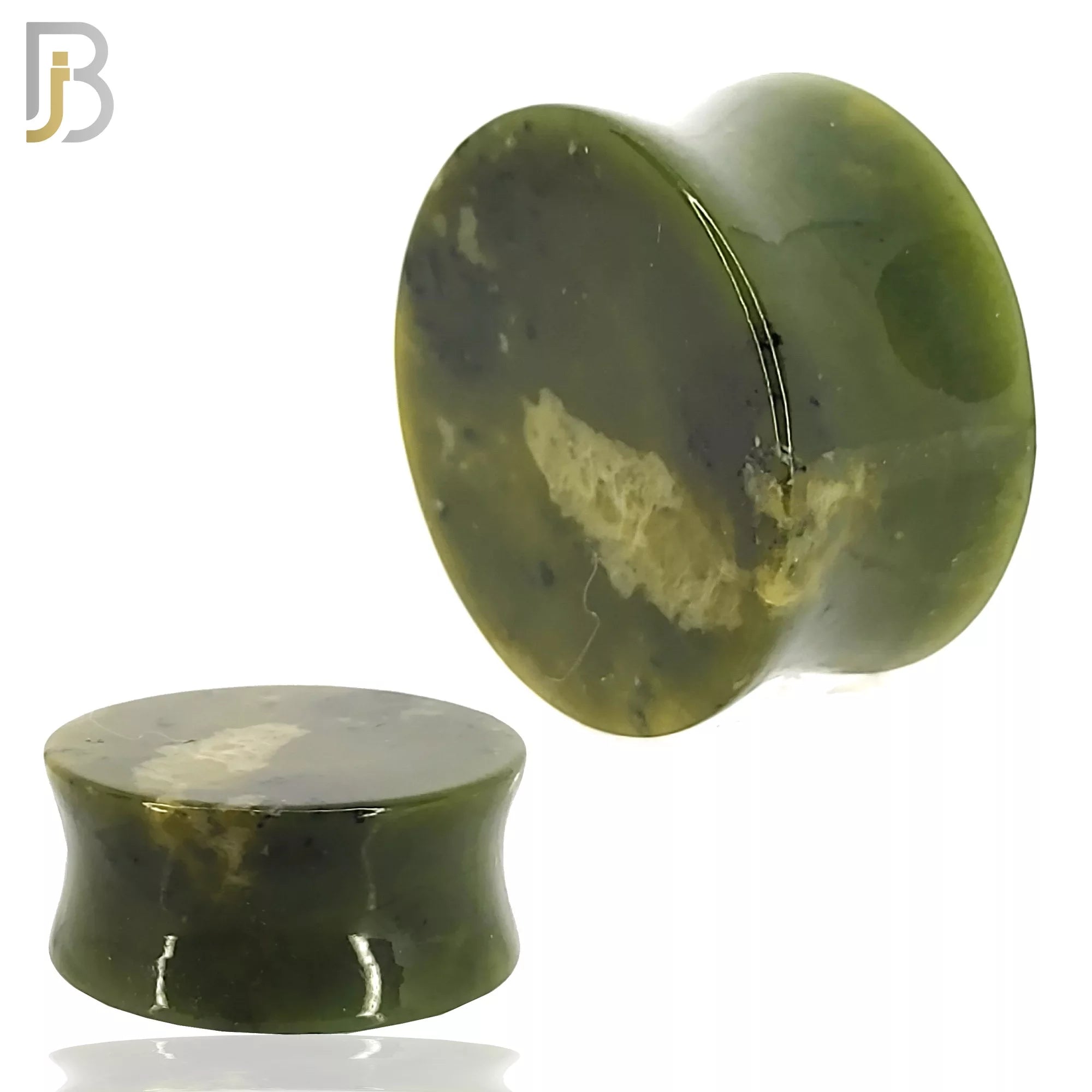 PSTNJ - Natural Stone Nephrite Jade Double Flare Plugs image 0