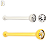 NR36B -   316L Surgical Steel Nose Bone with 2mm Bezel Setting Round Clear Zircon (PACK OF 6) image 0
