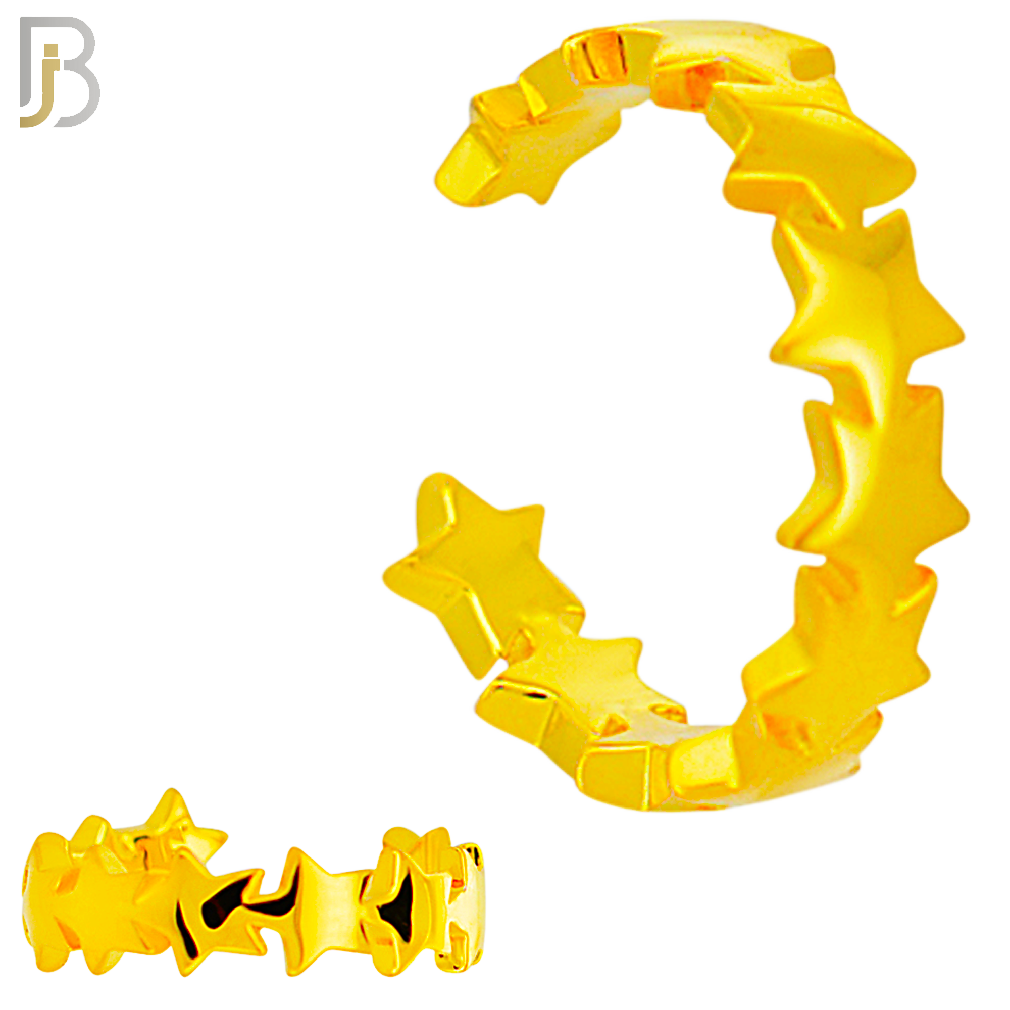 FES011 - Plain Multi Star Ear Cuff in Brass (Sold Per Piece) image 2