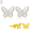 925-ES315 - Push Back - .925 Sterling Silver Plain Butterfly Stud Earrings image 0