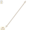 14-BB06Y16 - 14k Solid Gold Plain Spike 16g Industrial Barbell Externally Threaded image 1