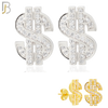 ES168 - 316L Stainless Steel Dollar Sign Design Earring Stud image 0