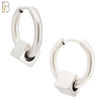 ES317 - 316L Stainless Steel Cube Huggies Earring image 2