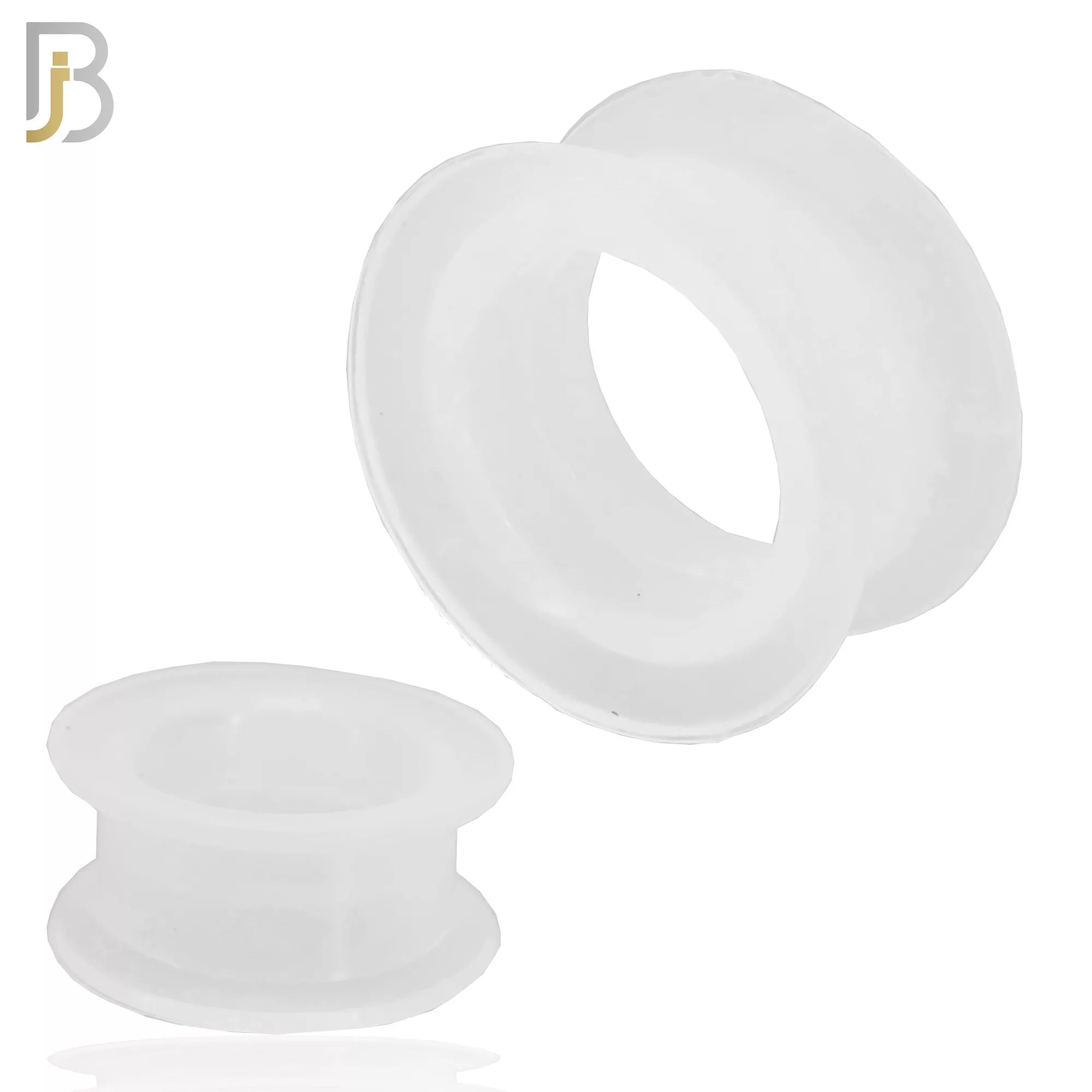 PS07C - Clear Color Hard Silicone Double Flare Plugs Pair image 0