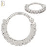 TH04 - 316L Stainless Steel Zircon Line Tragus Hoops Piercing (PACK OF 6) image 0