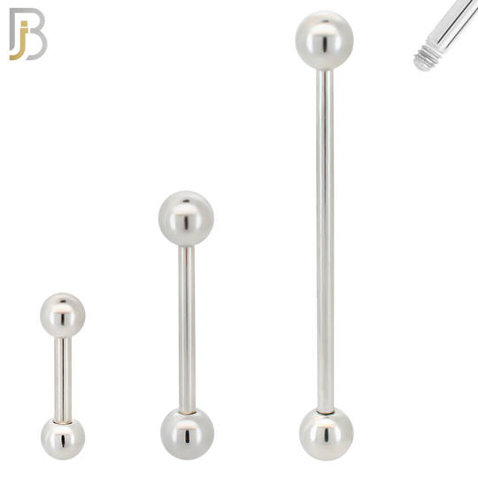 BB01S14 - 14G Thickness 316L Surgical Steel Screw  Barbell Plain Screw External Threaded (PACK OF 6) image 0