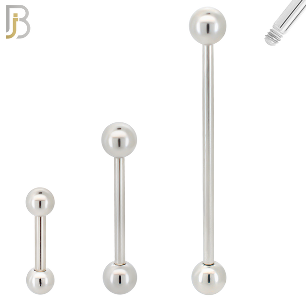 BB01S14 - 14G Thickness 316L Surgical Steel Screw  Barbell Plain Screw External Threaded (PACK OF 6) image 0