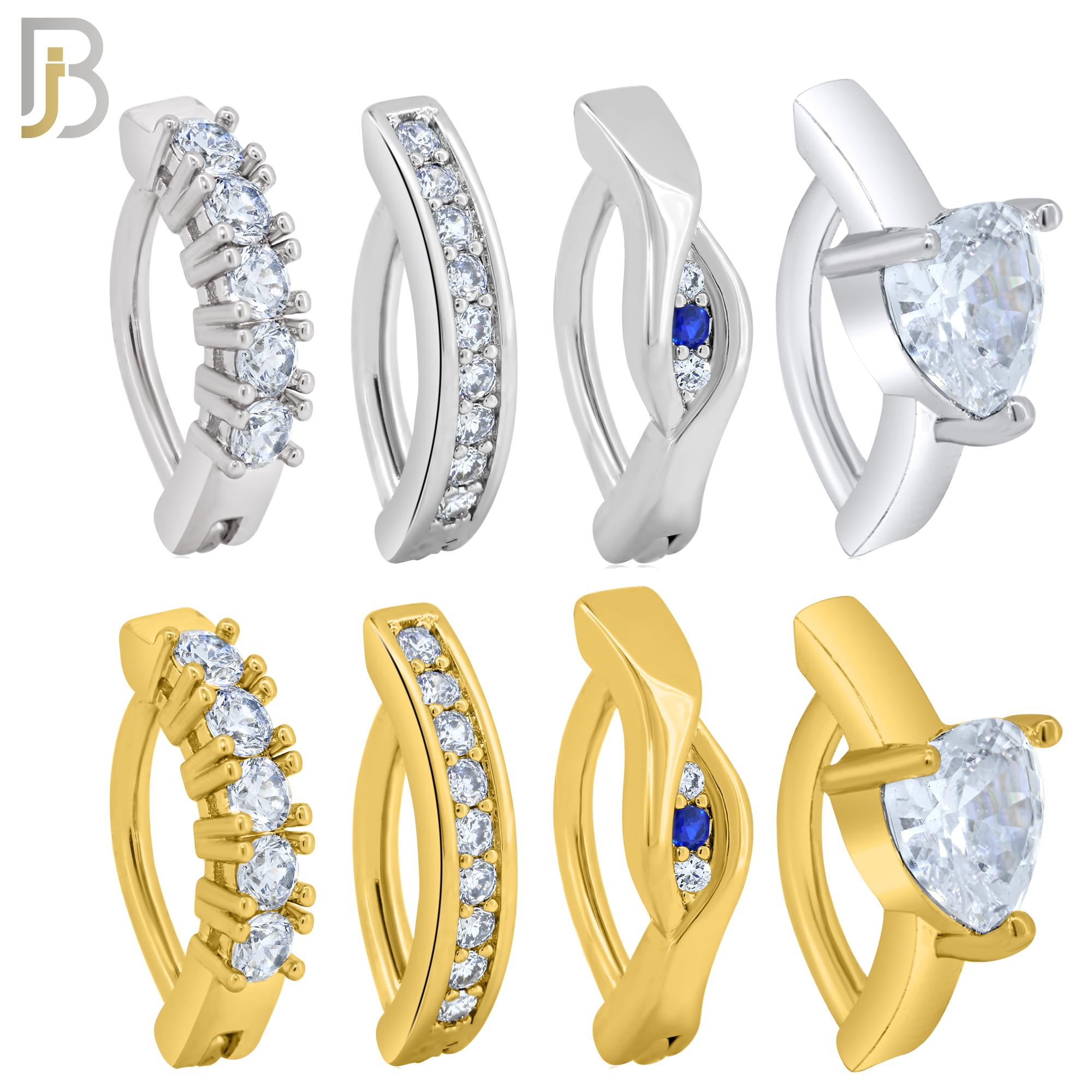 PK-NBC01M - 316 Surgical Steel Four Designs Clicker Belly Rings - Pack of 40 pcs image 1