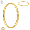 14-CT02 - 14k Solid Yellow Gold Seamless Continuous Ring Hoops Piercing image 0