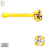 925-PK-NR01Y-3C - Mixed of 1.5mm, 1.8mm, 2mm 22g Thickness 18KT Gold Plated  925 Sterling Silver Nose Bones, Prong Set Packages Pack of 120 image 4