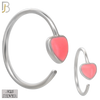 925-PK-CT133S - 925 Silver Hoops Heart Enamel - Pack of 60pcs image 2