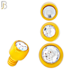 DM01GC -  Gold Plated Surgical Steel Dermal Bezel Clear Cubic Zirconia 1.2mm Screw Top (PACK OF 6) image 0