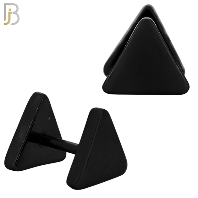 FP38 - Steel Triangle Design Fake Plug (Pack of 3 Pairs) image 5