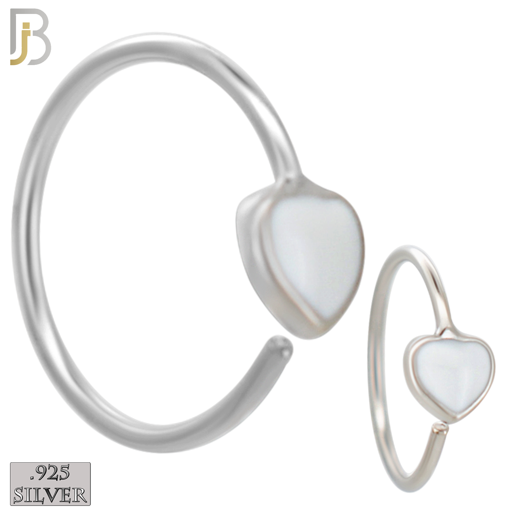 925-PK-CT133S - 925 Silver Hoops Heart Enamel - Pack of 60pcs image 4