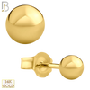 14-ES102Y - 14k Yellow Gold Push Back Plain Ball Stud Earrings image 2