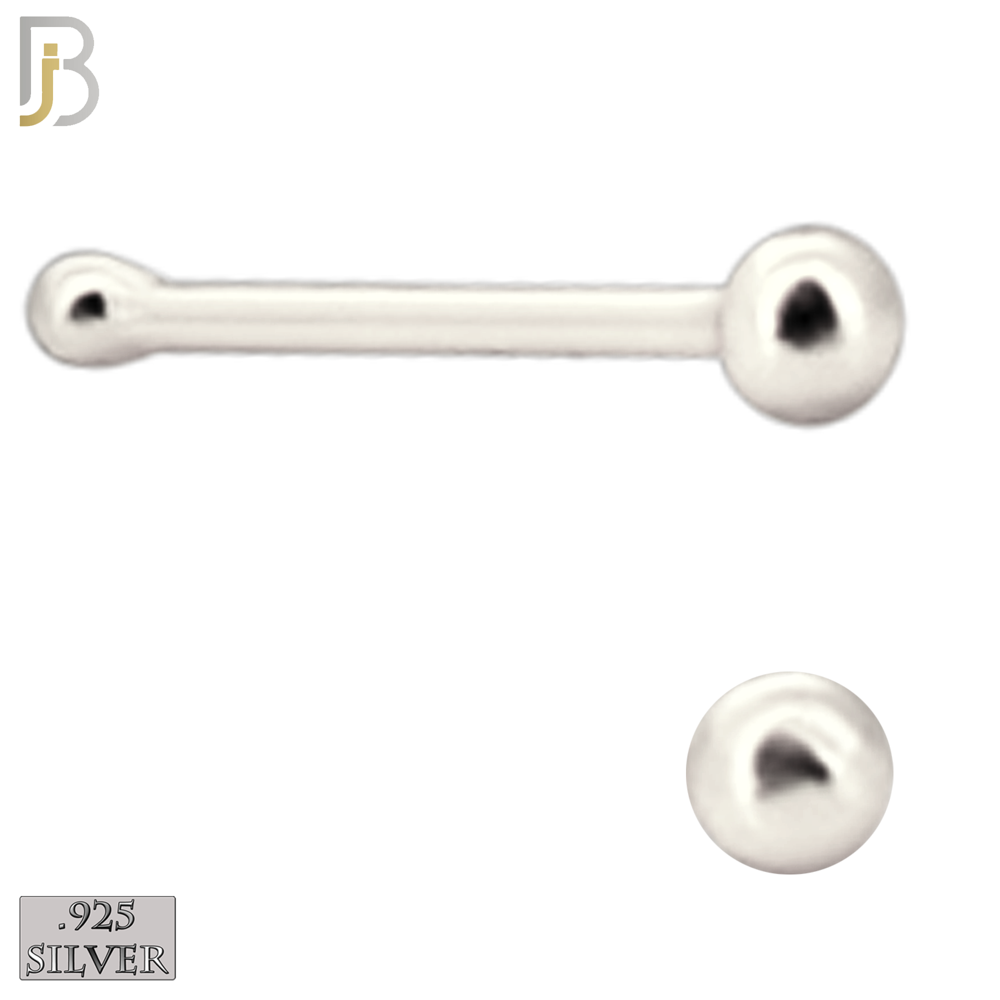 925-PK-NR07YS - 120 Pcs, 925 Sterling Silver Nose Bones, 22g Thickness, Include Plain Ball Silver 1.25mm (30pcs) 1.5mm (30pcs) 18k Gold Plating 1.25mm (30pcs) 1.5mm (30pcs) Packages image 3