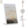 PK-N003 - 316L Surgical Steel Different Designs Dangle Belly Rings - Pack of 16 image 0