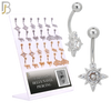 PK-NBMX2SG- Surgical Steel Six Different Designs Banana Belly Rings - Pack of 24 Pieces image 0