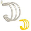 FES001 - Triple Plain Hoop Ear Cuff in Brass (Sold Per Piece) image 0