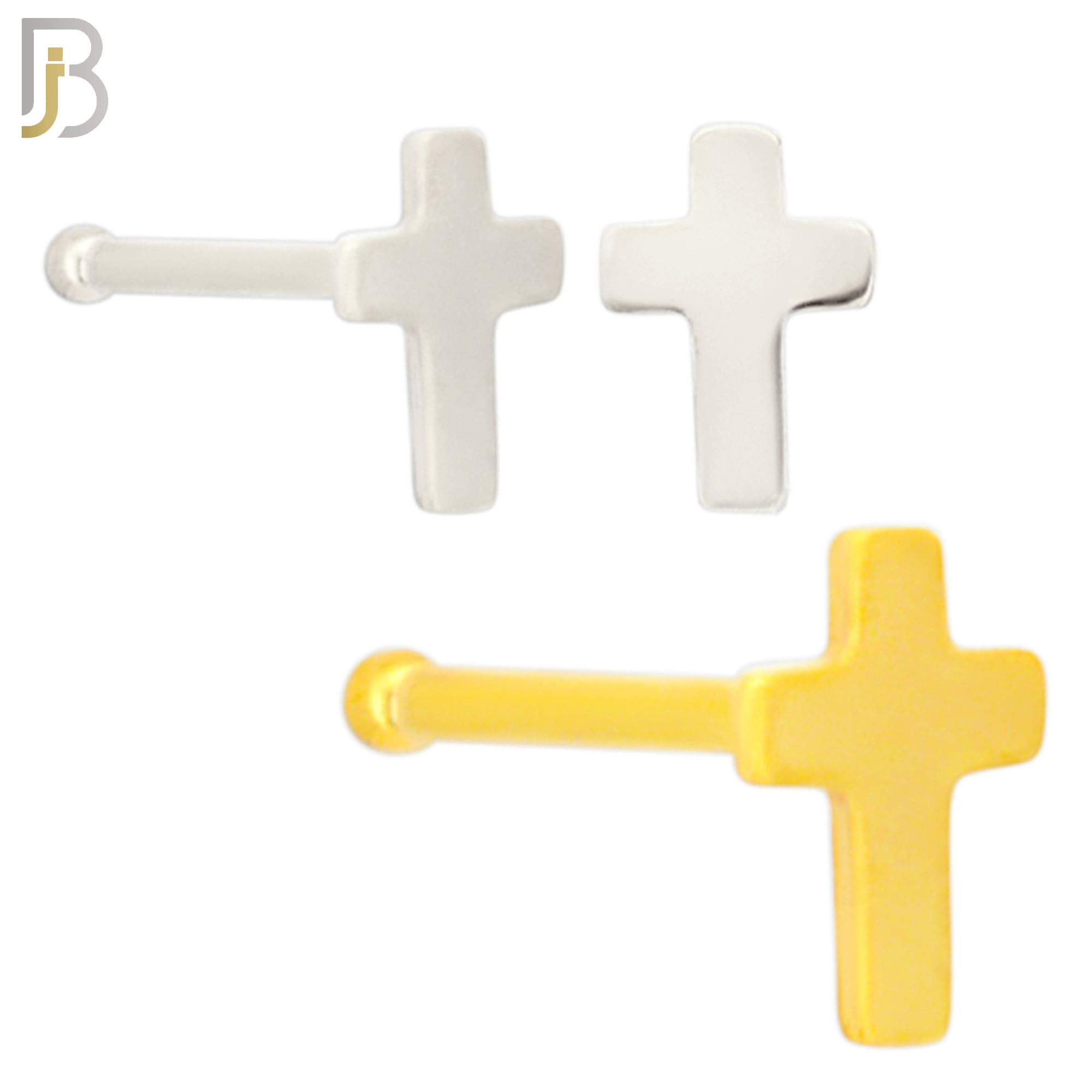 NR21B - 316L Surgical Steel Nose Bone Plain Cross Design (PACK OF 6) image 0