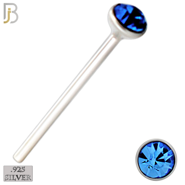 925-PK-NR05S-3A - Mixed of 1.4mm, 1.5mm, 2mm Assorted CZ 22g Thick, 925 Sterling Silver Bend It Yourself Nose Studs, Press Fit Packages Pack of 120 image 2