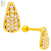 TB14 - 316L Surgical Steel Teardrops Design with Zircon Tragus Barbell Cartilage Piercing Screw Ball (PACK OF 6) image 2