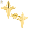 925-ES264 - .925 Sterling Silver Pointed Cross Design Earrings Stud image 2