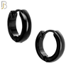 ES01K - 316L Stainless Steel Black Plated Plain Curve Design Huggies image 3