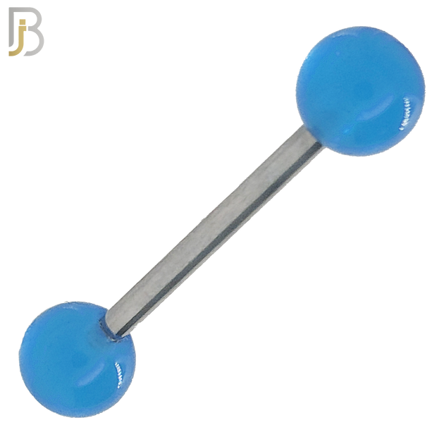 PK-BB03G - 316L Surgical Steel Barbell with Glow in the Dark Acrylic Ball Screw External Threaded Pack of 120 image 6
