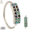 925-CT24 - 925 Sterling Silver 22g Thickness Double Layer CZ Prong Set Hoops Piercing (PACK OF 6) image 1