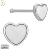 925-NR121B- 925 Silver Nose Bone Heart Shape with Enamel - Pack of 6 image 1